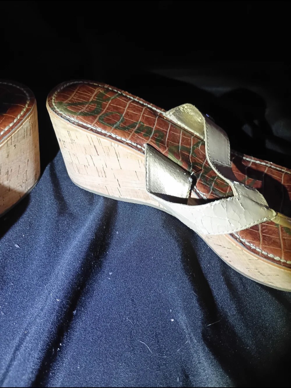 Flawed Sam Edelman Cream Cork Wedges